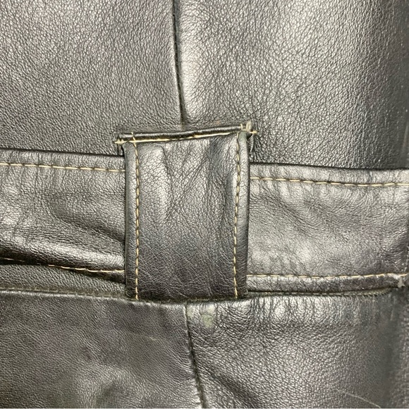 80s Leather Great Coat - Picture 3 of 12